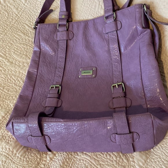 💜SUPER PRETTY large crossbody bag. Joy & Lucca. Gorgeous deep LAVENDER 💜 - Picture 4 of 12